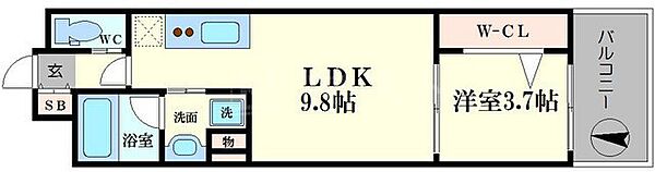 アーバネックス心斎橋II 302｜大阪府大阪市中央区南船場3丁目(賃貸マンション1LDK・3階・33.31㎡)の写真 その2
