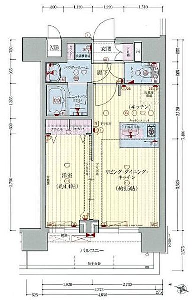 プレサンス大阪天満リバーシア 604｜大阪府大阪市北区天満橋2丁目(賃貸マンション1LDK・6階・34.41㎡)の写真 その2