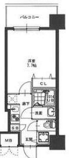 エスレジデンス緑橋駅前 608｜大阪府大阪市東成区中本2丁目(賃貸マンション1K・6階・25.00㎡)の写真 その2