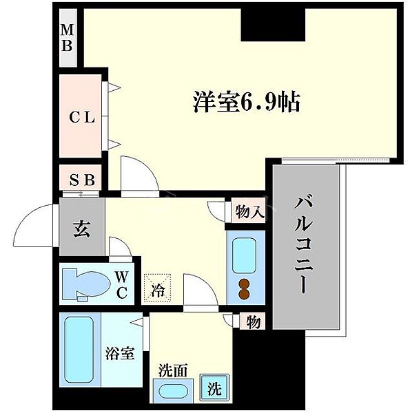 ラグゼ本町 1005｜大阪府大阪市中央区北久宝寺町1丁目(賃貸マンション1K・10階・24.09㎡)の写真 その2