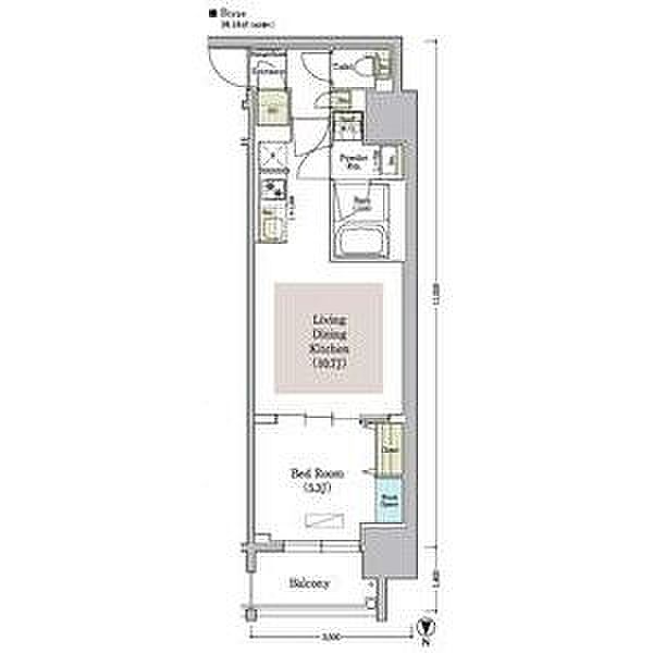 アーバネックス南新町 1102｜大阪府大阪市中央区南新町2丁目(賃貸マンション1LDK・9階・38.18㎡)の写真 その2