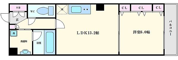 ブラービ南船場 1107｜大阪府大阪市中央区南船場1丁目(賃貸マンション1LDK・11階・44.49㎡)の写真 その2