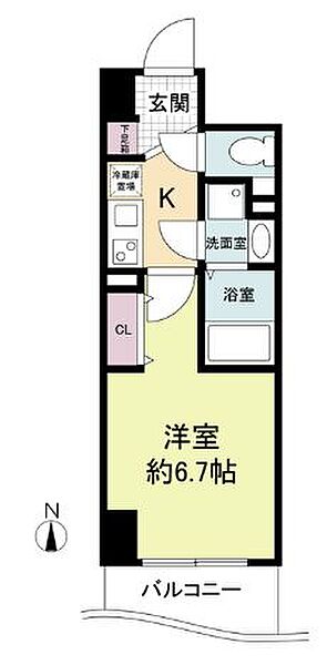 セレニテ心斎橋グランデ 509｜大阪府大阪市中央区南船場2丁目(賃貸マンション1K・7階・23.44㎡)の写真 その2