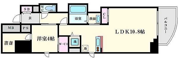 セレニテフラン本町 1402｜大阪府大阪市中央区久太郎町2丁目(賃貸マンション1SLDK・14階・49.98㎡)の写真 その2