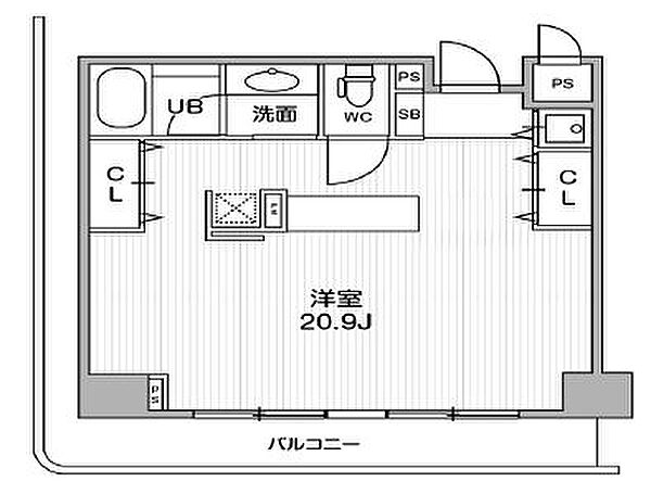 アーバンスタイル心斎橋 707｜大阪府大阪市中央区西心斎橋1丁目(賃貸マンション1R・7階・43.34㎡)の写真 その2