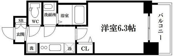 プレサンス大手前ピリオド 501｜大阪府大阪市中央区内淡路町1丁目(賃貸マンション1K・5階・22.33㎡)の写真 その2