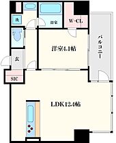 BRAVE常盤町II 1101 ｜ 大阪府大阪市中央区常盤町2丁目4-8（賃貸マンション1LDK・11階・41.54㎡） その2