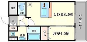 プレサンス高津公園ディオ 1202 ｜ 大阪府大阪市中央区瓦屋町3丁目2番地20号（賃貸マンション1LDK・12階・32.08㎡） その2