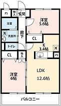 愛知県岡崎市明大寺町字大圦72-1（賃貸アパート2LDK・3階・56.70㎡） その2