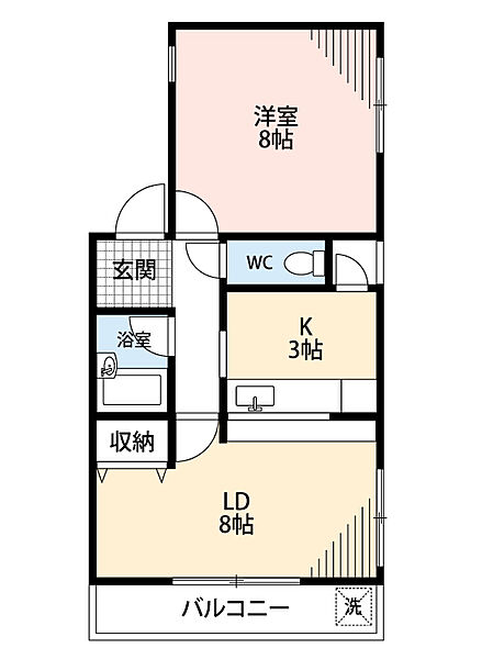 マンション渡辺 301｜愛知県岡崎市日名南町(賃貸マンション1LDK・3階・40.97㎡)の写真 その2