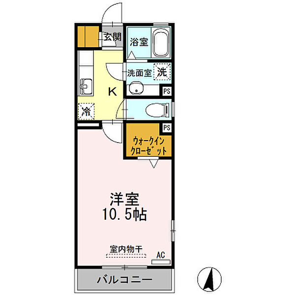 アイルーム 201｜愛知県岡崎市材木町1丁目(賃貸アパート1K・2階・33.62㎡)の写真 その2