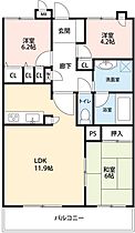 パクスフォーレ 403 ｜ 愛知県岡崎市戸崎町字藤狭1-9（賃貸マンション3LDK・4階・70.04㎡） その2