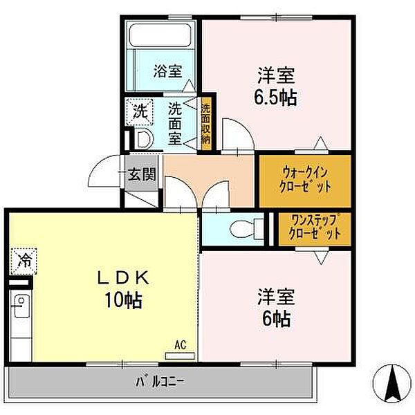 リバーハイツさらさ 301｜愛知県岡崎市大平町字欠下(賃貸アパート2LDK・3階・55.53㎡)の写真 その2