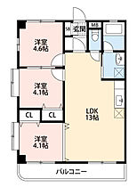 ジャンティ 407 ｜ 愛知県岡崎市中島町字井ノ上63（賃貸マンション3LDK・4階・53.60㎡） その2