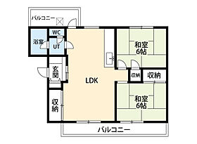 星野マンション 204 ｜ 愛知県岡崎市欠町字金谷26-1（賃貸マンション2LDK・2階・51.00㎡） その2