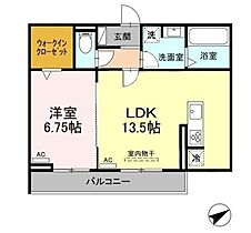 愛知県岡崎市土井町字藤ノ木乙20（賃貸アパート1LDK・3階・48.77㎡） その2