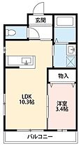 ラ・ぺジブル 202 ｜ 愛知県岡崎市若松町字宮前18-1（賃貸マンション1LDK・2階・32.77㎡） その2