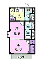 エスペランザ　ＩＷＡＺＵ 102 ｜ 愛知県岡崎市岩津町字西坂55番地10（賃貸アパート2K・1階・40.11㎡） その2