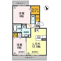 愛知県岡崎市六名本町6-24（賃貸アパート2LDK・3階・62.96㎡） その2