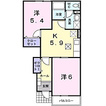 サンテ郷前 105 ｜ 愛知県岡崎市森越町字郷前44番地（賃貸アパート2K・1階・42.77㎡） その2