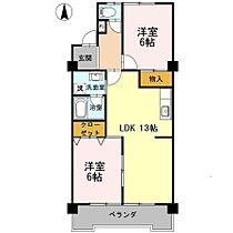 ロイヤルパーク緑丘 303 ｜ 愛知県岡崎市緑丘1丁目12番地（賃貸マンション2LDK・3階・56.33㎡） その2