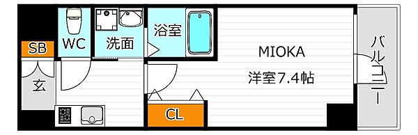 アーバンパーク田辺 ｜大阪府大阪市東住吉区田辺3丁目(賃貸マンション1K・9階・24.10㎡)の写真 その3