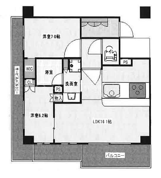 シエリアタワー大阪福島 ｜大阪府大阪市福島区福島7丁目(賃貸マンション2LDK・16階・62.79㎡)の写真 その2