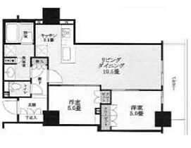 ブランズタワー・ウェリス心斎橋SOUTH  ｜ 大阪府大阪市中央区東心斎橋1丁目（賃貸マンション2LDK・6階・55.06㎡） その2