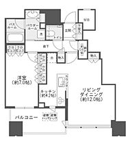 梅田ガーデンレジデンス  ｜ 大阪府大阪市北区曾根崎2丁目（賃貸マンション1SLDK・29階・58.55㎡） その2