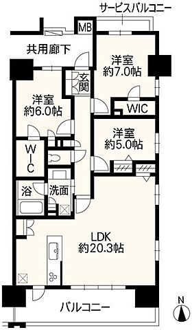 間取り レーベン熊本新町ＥＭＢＲＡＣＥ（ペット可マンション） 12階/-