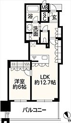 MJR熊本ザ・タワー 1LDKの間取図画像