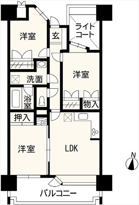 3LDK 間取り