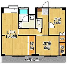 ビレッジハウス沼小柳2号棟  ｜ 福岡県北九州市小倉南区沼本町1丁目（賃貸マンション2LDK・3階・57.96㎡） その2