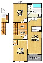 ロータス北泉1  ｜ 福岡県行橋市北泉2丁目（賃貸アパート2LDK・2階・58.57㎡） その2