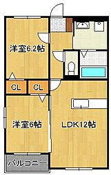間取図画像 2LDK