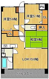 ニューガイア四季彩の丘C棟 3LDKの間取図画像