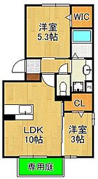 コモドカーサ 2LDKの間取図画像