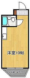 タニヤングハイツ ワンルームの間取図画像