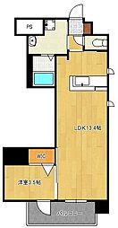 行橋センタービル 1LDKの間取図画像