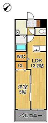 MDIプラデラフィーネ行橋駅 1LDKの間取図画像