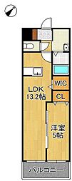 MDIプラデラフィーネ行橋駅 1LDKの間取図画像
