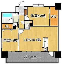 ニューガイアソラーレ下曽根 2LDKの間取図画像