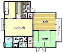 ハイツスバル  ｜ 大阪府柏原市本郷3丁目（賃貸アパート2LDK・1階・50.00㎡） その2