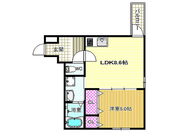 フジパレス法善寺 ｜大阪府柏原市法善寺1丁目(賃貸アパート1LDK・1階・35.52㎡)の写真 その2