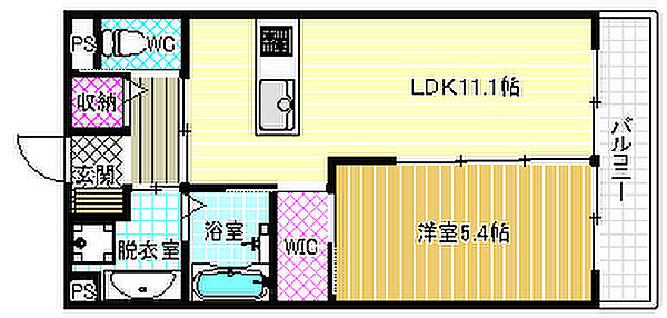 WILL　II ｜大阪府松原市阿保2丁目(賃貸アパート1LDK・2階・42.90㎡)の写真 その2