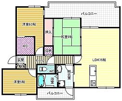 ファラン道明寺  ｜ 大阪府藤井寺市道明寺6丁目（賃貸マンション3LDK・2階・85.00㎡） その2