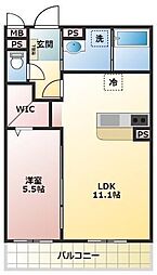 You Me Life  II 2階1LDKの間取り
