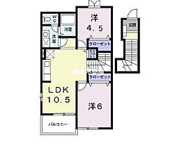 サニーレーン 2LDKの間取図画像