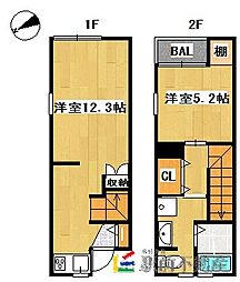 m-door新栄町 1LDKの間取図画像