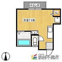 ピュアハウスII 1-C ｜ 福岡県大牟田市大字勝立114-1-3（賃貸アパート1R・1階・20.40㎡） その2